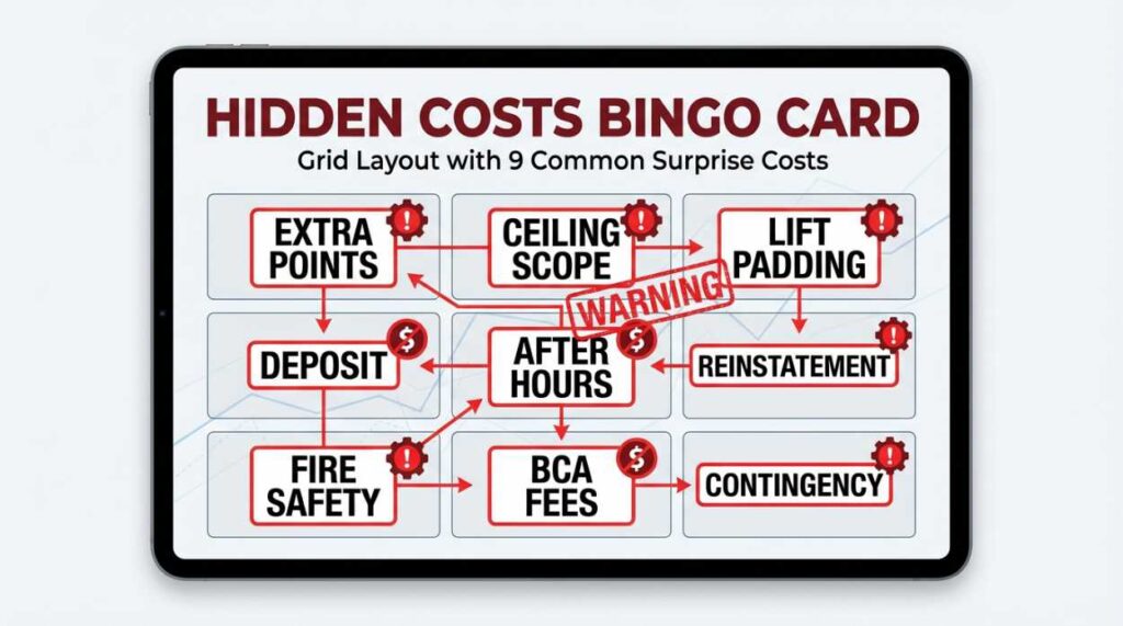 hidden cost ; office renovation cost SG