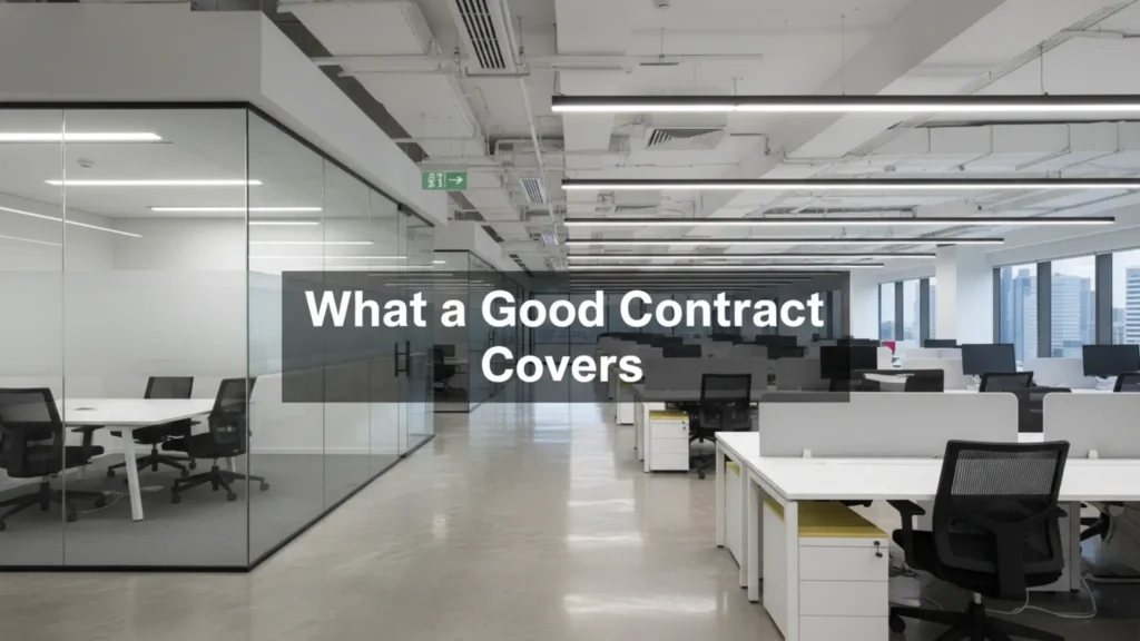 what good contract covers: Office Renovation Checklist