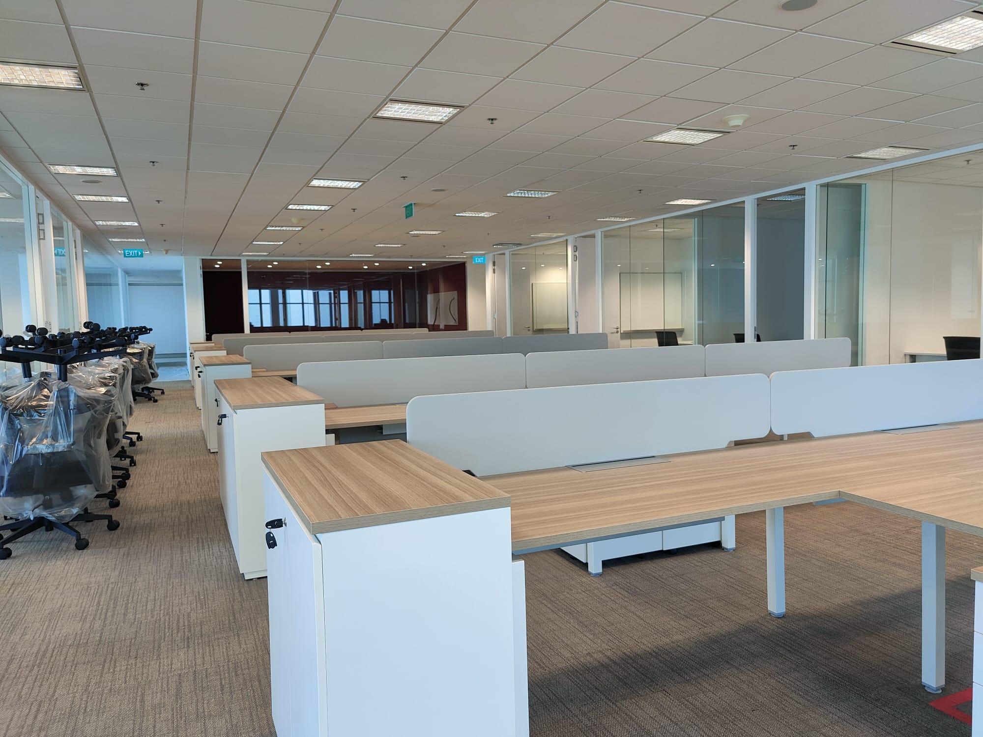 MBFC Tower 3 office interior, project photo 4. Metadesign Interior, Singapore.