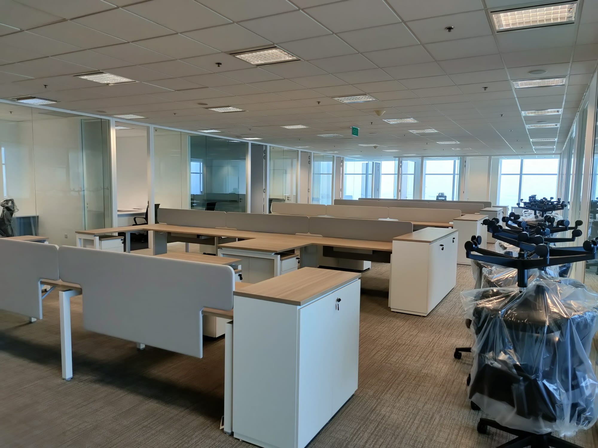 MBFC Tower 3 office interior, project photo 1. Metadesign Interior, Singapore.