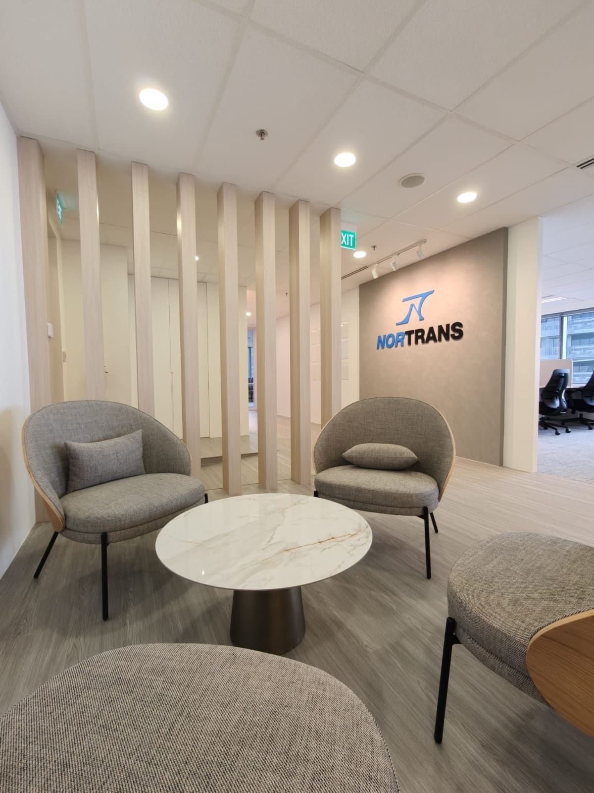 OUE Downtown 1 office interior, project photo 8. Metadesign Interior, Singapore.